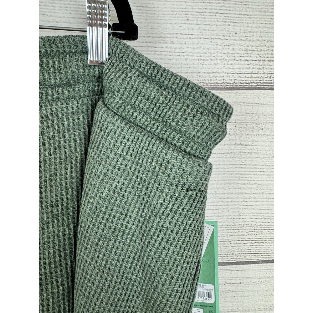 Terra & Sky Plus Size Green Washed Waffle Knit Matching Lounge Set Size 3X/4X - Picture 12 of 15